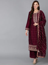 Women Silk Blend Embroidered Kurta Trouser-PKSKD1816